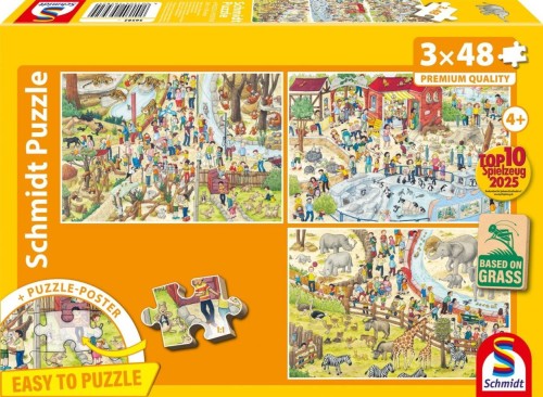 Puzzle 3x48 Wycieczka do zoo, Schmidt