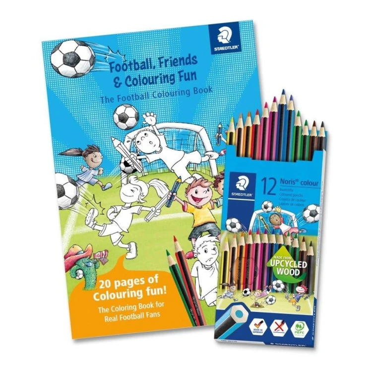Kredki 12 kol + kolorowanka Football STAEDTLER