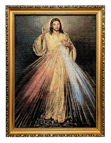 Obraz Haftowany Jezus Miłosierny 42x32cm