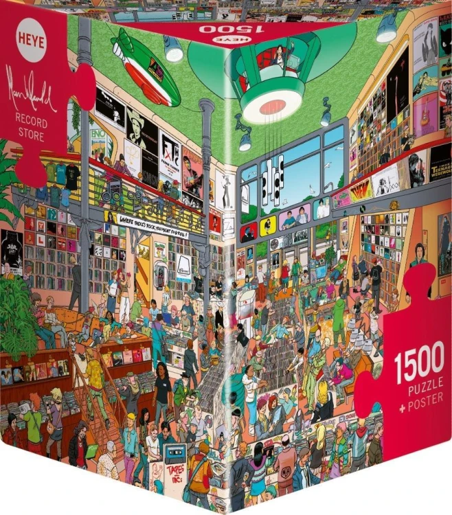 Puzzle 1500 Muzyczny sklep (Puzzle+plakat), Heye