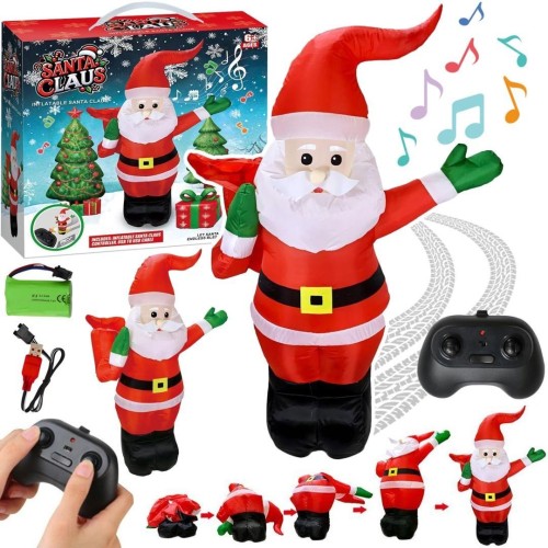 Mikołaj dmuchany na radio usb 115cm