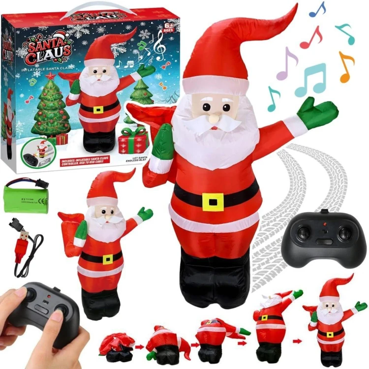 Mikołaj dmuchany na radio usb 115cm
