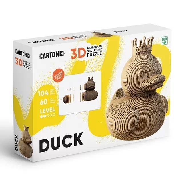 Puzzle 3D z kartonu Kaczka, Kiddisvit