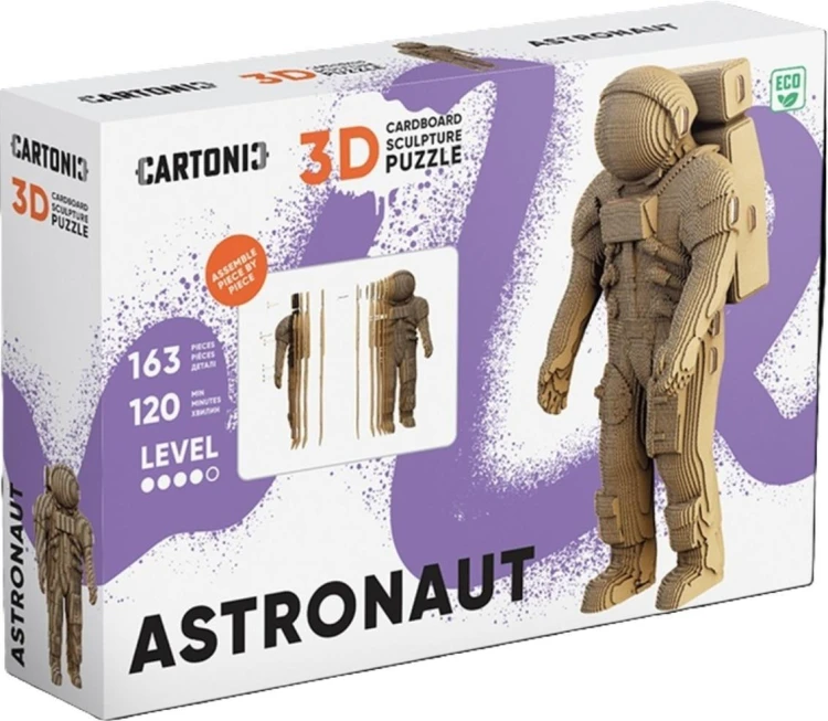 Puzzle 3D z kartonu Astronauta, Kiddisvit