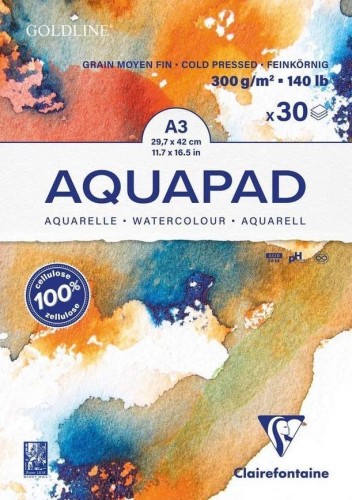 Blok A3 akwarelowy aquapad 300g 30ark