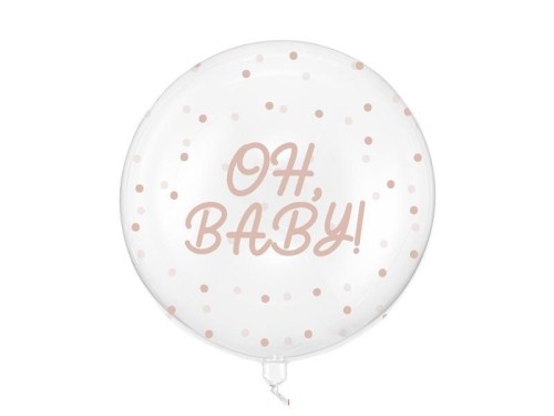 Balon Bubble Oh baby transparentny 60cm