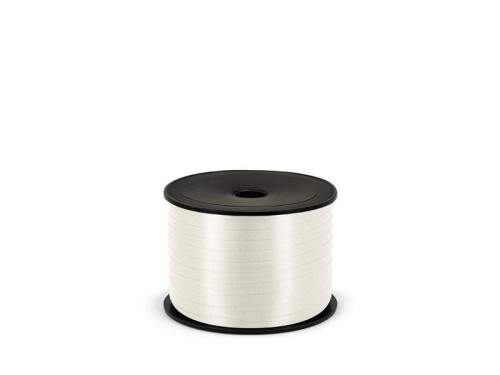 Wstążka plastikowa matowa biała 5mm/90m