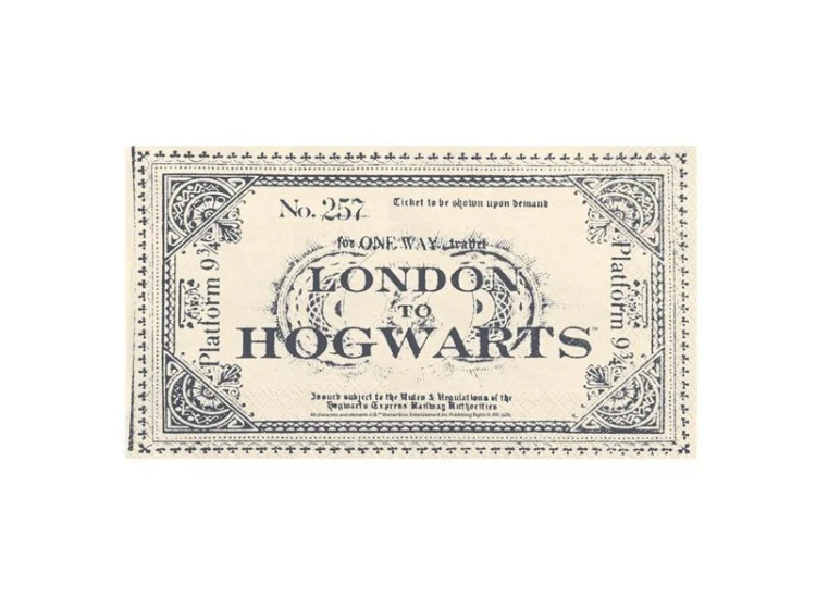 Serwetki Harry Potter Bilet London to Hogwarts