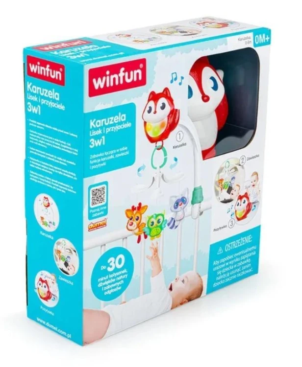 Karuzela 3w1 Lisek i przyjaciele, Winfun
