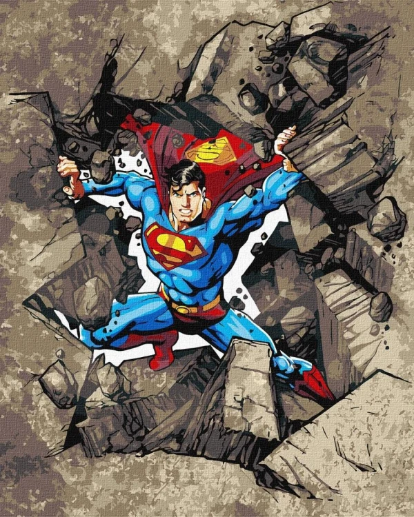 Malowanie po numerach - Superman 40x50cm, Ideyka