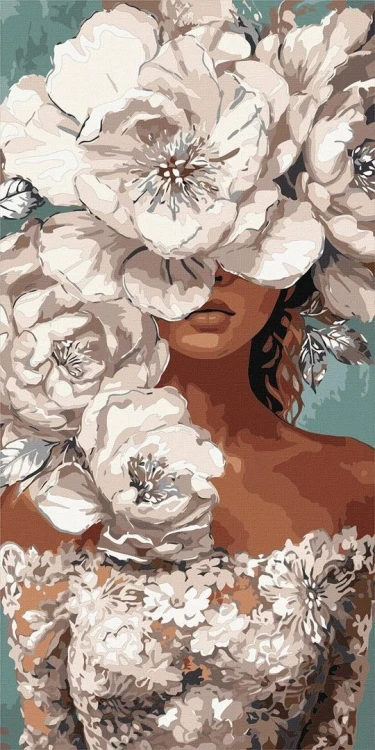 Malowanie po numerach - Kwiatowa flora 40x80cm