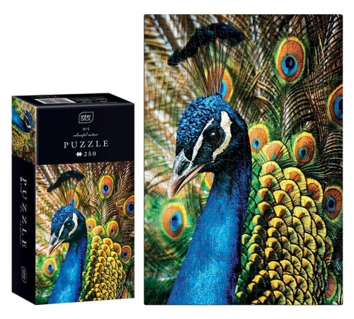 Puzzle 250 Colourful Nature 1 Peacock, INTERDRUK