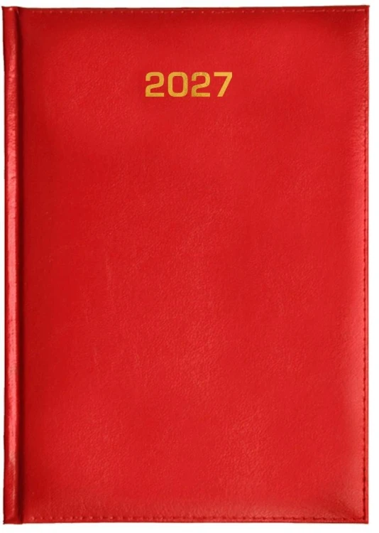 Kalendarz 2027 tygodniowy A5 Baladek Czerwony