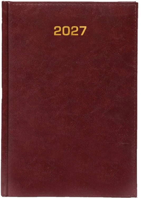 Kalendarz 2027 tygodniowy B5 Baladek Bordo