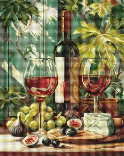 Diamentowa mozaika - Winna kompozycja 40x50cm