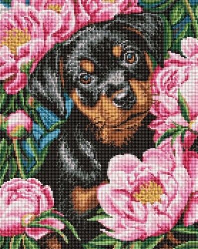 Diamentowa mozaika - Kwiatowe marzenia... 40x50cm