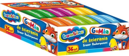 Gumka do ścierania (36szt) BAMBINO, ST-MAJEWSKI