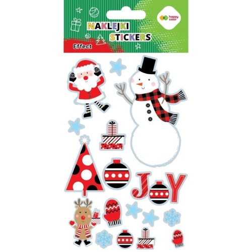 Naklejki Xmas joy 10x20cm HAPPY COLOR