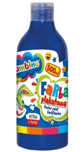 Farba plakatowa niebieska 500ml BAMBINO