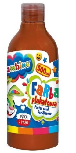 Farba plakatowa brązowa 500ml BAMBINO, ST-MAJEWSKI