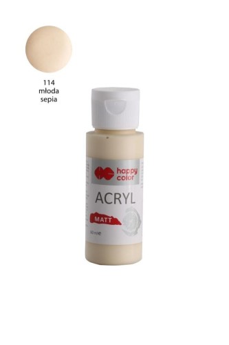 Farba akrylowa Matt sepia 60ml HAPPY COLOR
