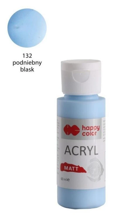 Farba akrylowa Matt błękitny 60ml HAPPY COLOR