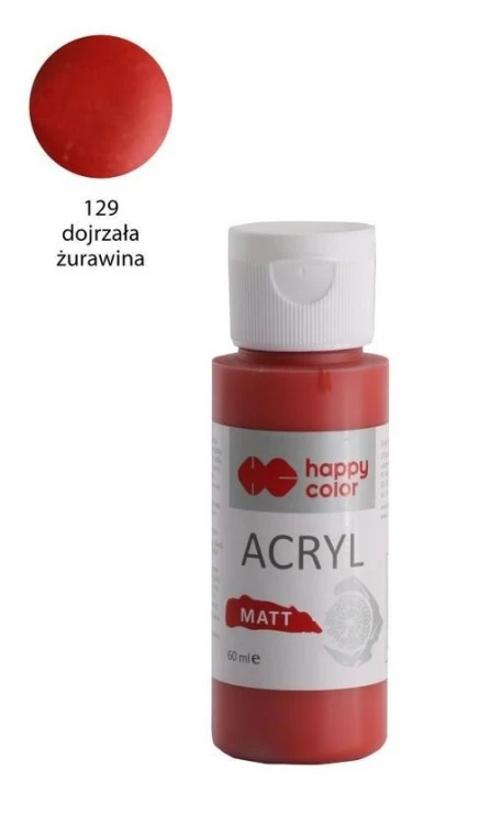Farba akrylowa Matt żurawina 60ml HAPPY COLOR