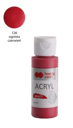 Farba akrylowa Matt czerwień 60ml HAPPY COLOR