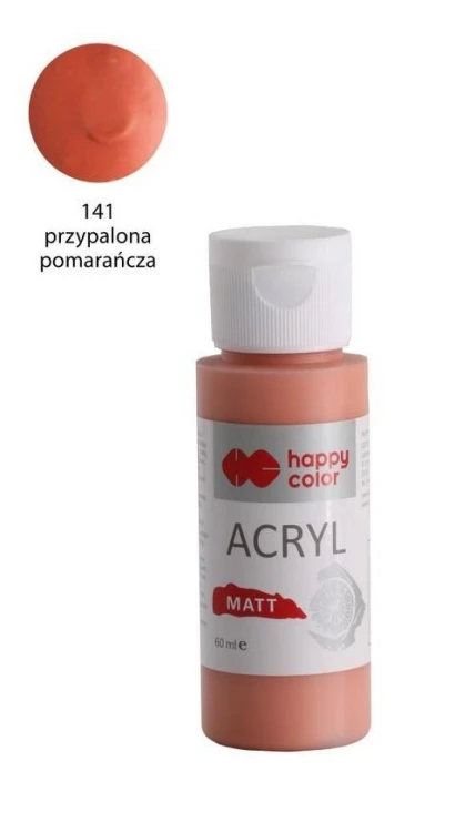 Farba akrylowa Matt pomarańcza 60ml HAPPY COLOR