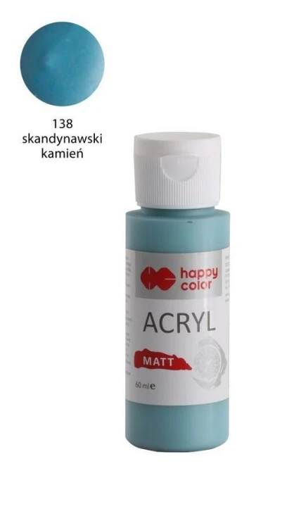 Farba akrylowa Matt niebieski 60ml HAPPY COLOR