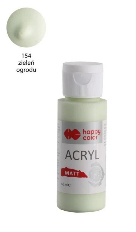 Farba akrylowa Matt zieleń jasna 60ml HAPPY COLOR