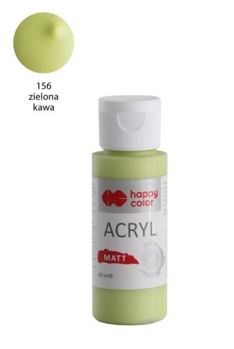 Farba akrylowa Matt zielona kawa 60ml HAPPY COLOR