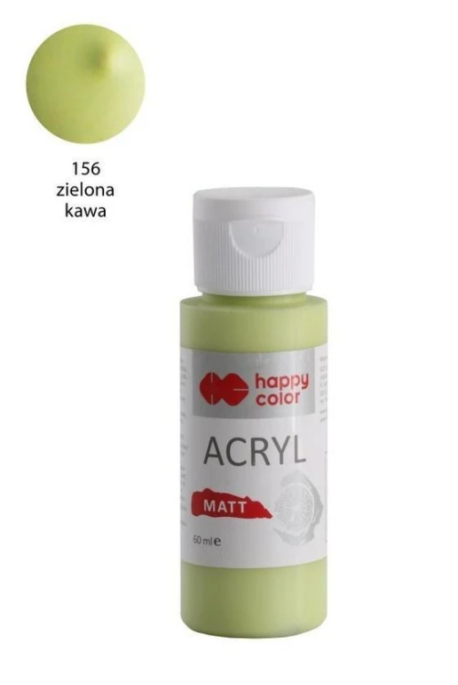 Farba akrylowa Matt zielona kawa 60ml HAPPY COLOR