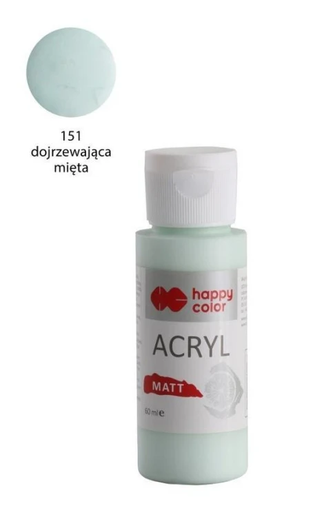 Farba akrylowa Matt miętowy jasny 60ml HAPPY COLOR