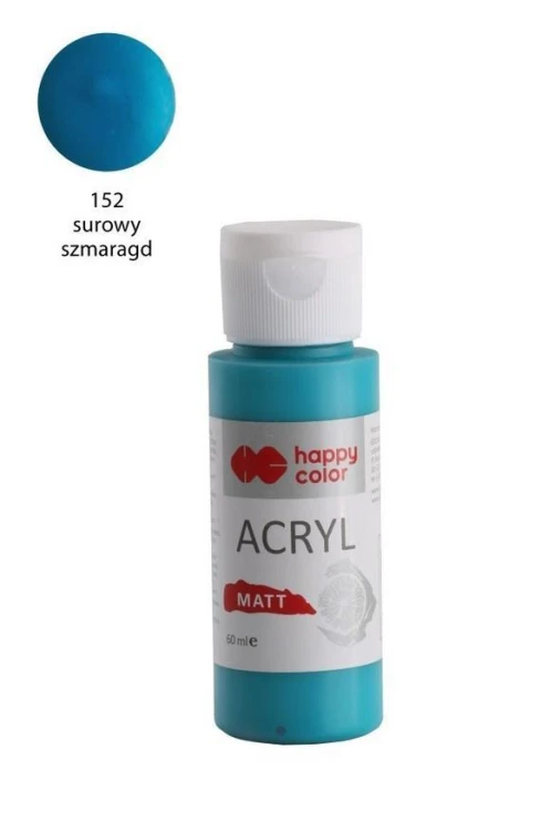 Farba akrylowa Matt szmaragdowy 60ml HAPPY COLOR