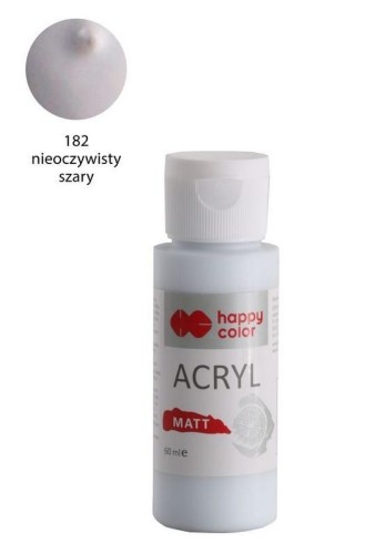 Farba akrylowa Matt szary 60ml HAPPY COLOR