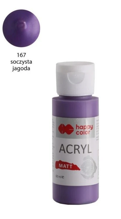 Farba akrylowa Matt jagodowy 60ml HAPPY COLOR