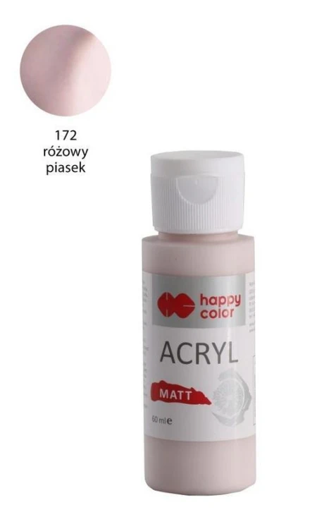Farba akrylowa Matt piasek różowy 60ml HAPPY COLOR
