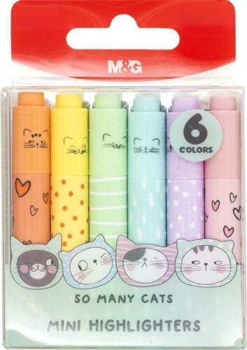 Zakreślacze mini My Sweety Pastel 6 kol, M&G