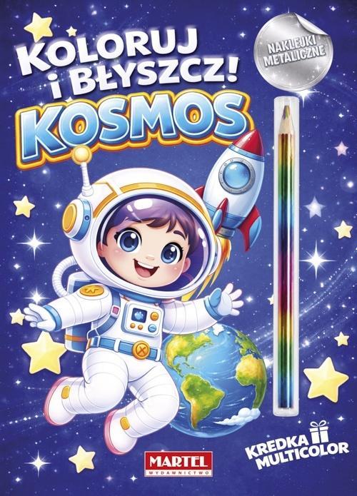 Koloruj i błyszcz Kosmos z kredką i naklejkami