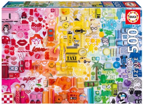 Puzzle 500 Kolorowy kolaż, Educa