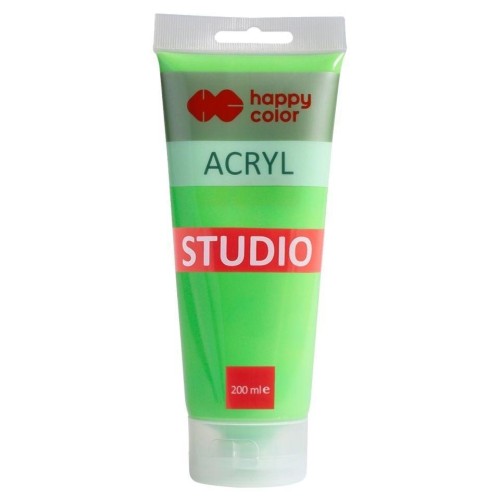 Farba akrylowa zielony jasny 200ml HAPPY COLOR
