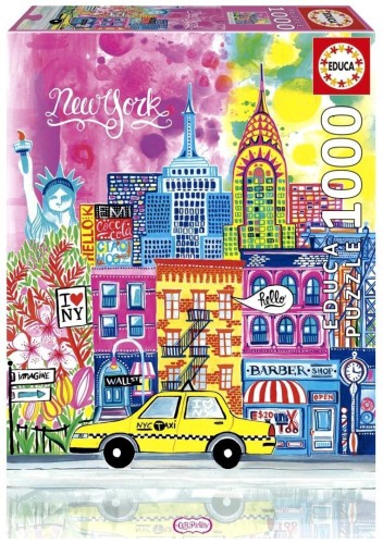 Puzzle 1000 Nowy Jork / USA, Car Pintos, Educa