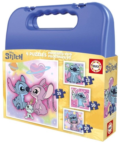 Puzzle Stich 12+16+20+25el, Educa