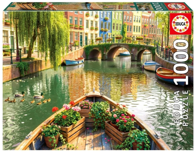 Puzzle 1000 Rejs po Amsterdamie/ Niderlandy, Educa
