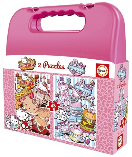 Puzzle 2 x 48 Hello Kitty walizka, Educa