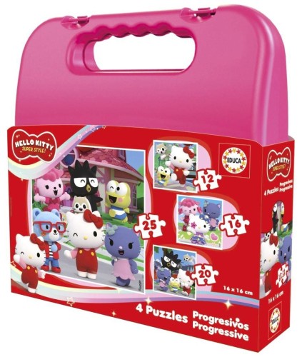Puzzle 12 + 16 + 20 + 25 Hello Kitty walizka