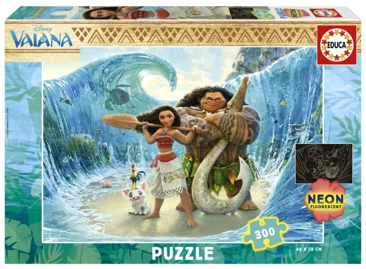 Puzzle 300 Vaiana fluorescencyjne, Educa