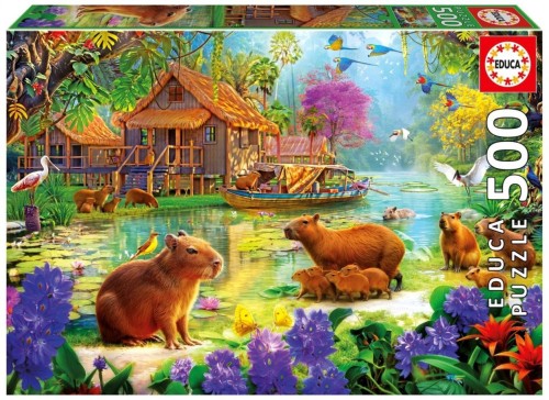 Puzzle 500 Kapibary, Educa