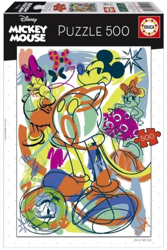 Puzzle 500 Myszka Miki i przyjaciele, Educa